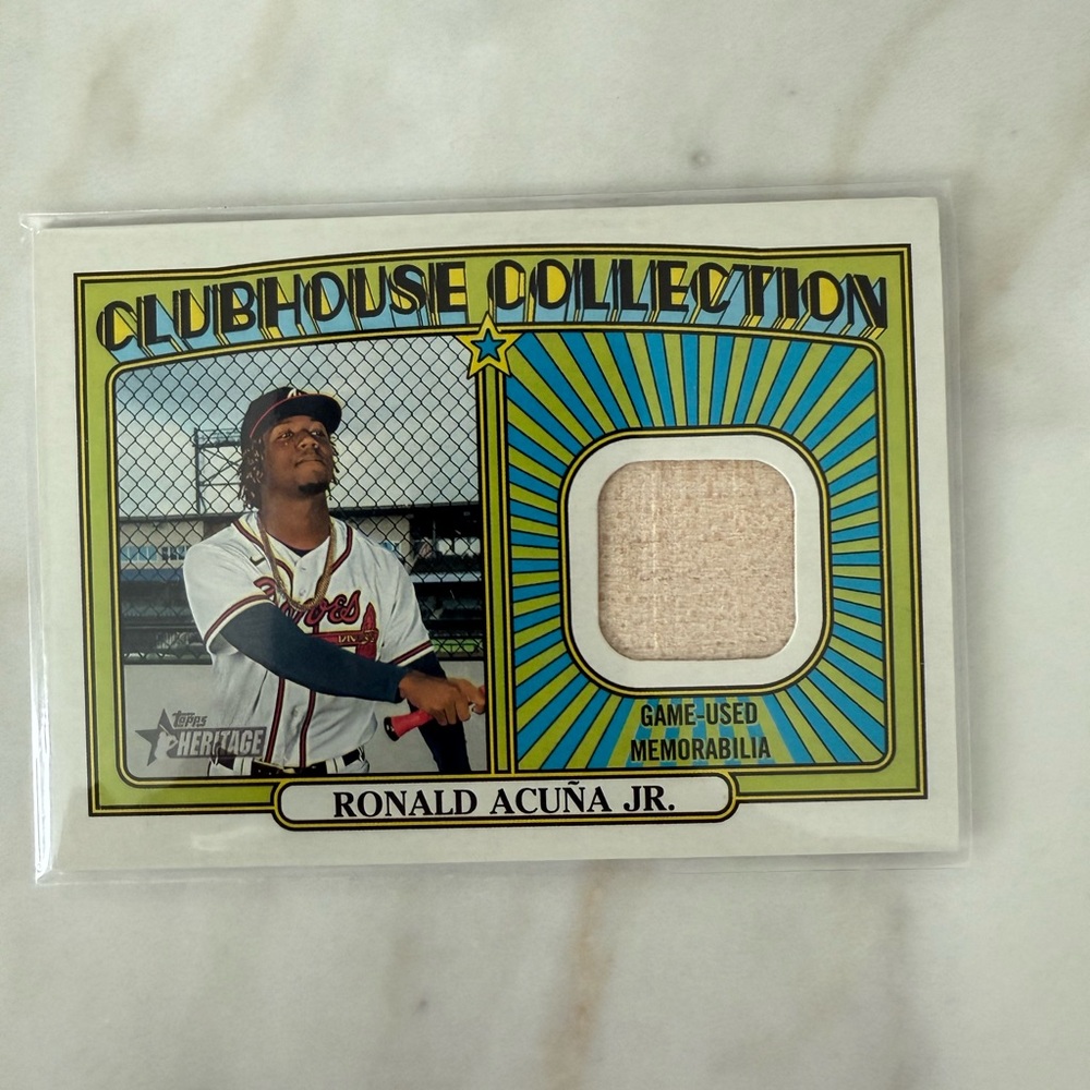Topps Heritage Clubhouse Collection Card Ronald Acuna Jr 2021